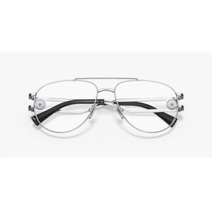 Versace clear lens silver frame